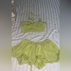 Two piece green set; never wore